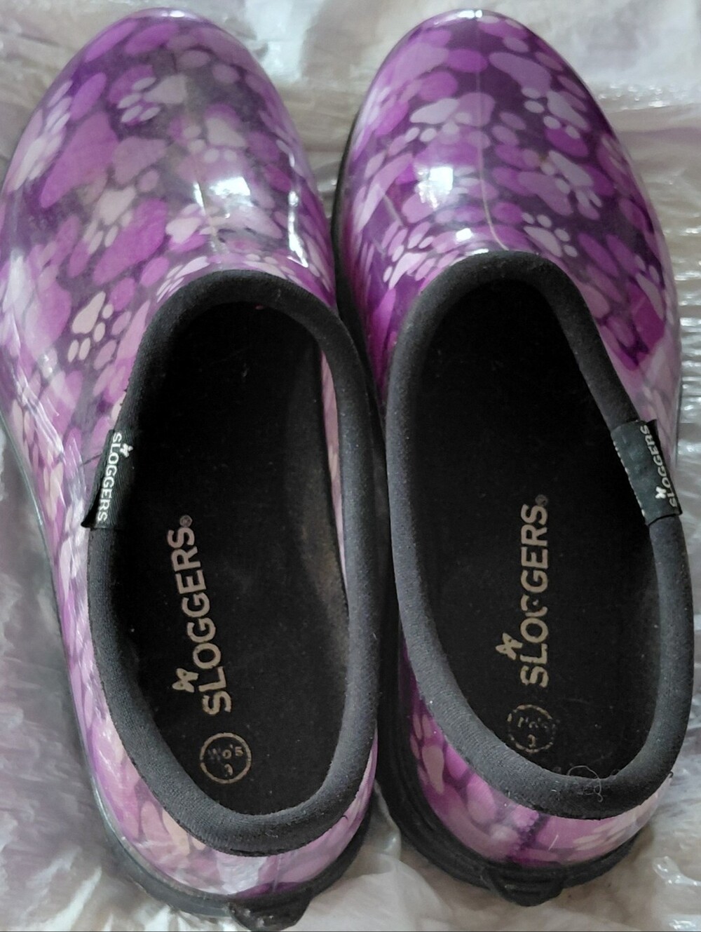 Sloggers Purple Floral Slip-On Garden Size 9 Womans Clogs